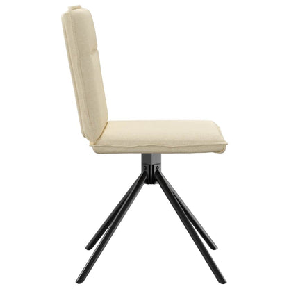vidaXL Chaises de salle à manger 2 pcs Crème Tissu