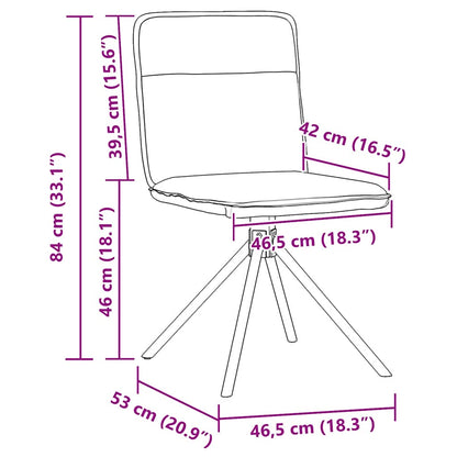 vidaXL Chaises de salle à manger 2 pcs Tissu bleu