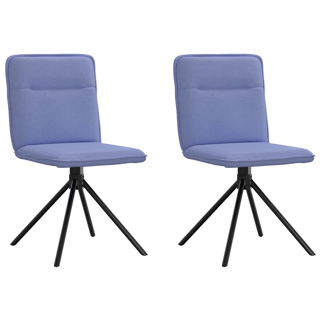vidaXL Chaises de salle à manger 2 pcs Tissu bleu jean