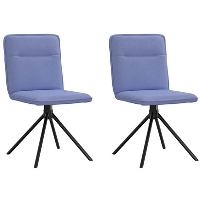 vidaXL Chaises de salle à manger 2 pcs Tissu bleu jean