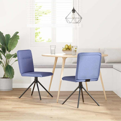 vidaXL Chaises de salle à manger 2 pcs Tissu bleu jean