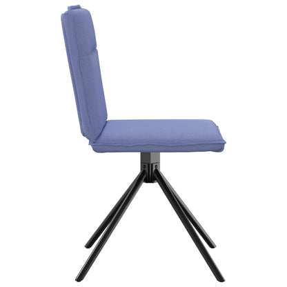 vidaXL Chaises de salle à manger 2 pcs Tissu bleu jean