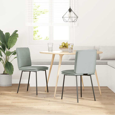 vidaXL Chaises de salle à manger 2 pcs Velours gris clair