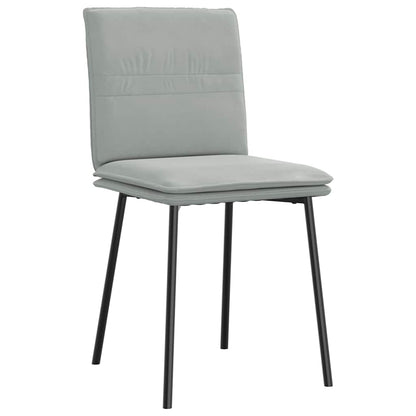 vidaXL Chaises de salle à manger 2 pcs Velours gris clair