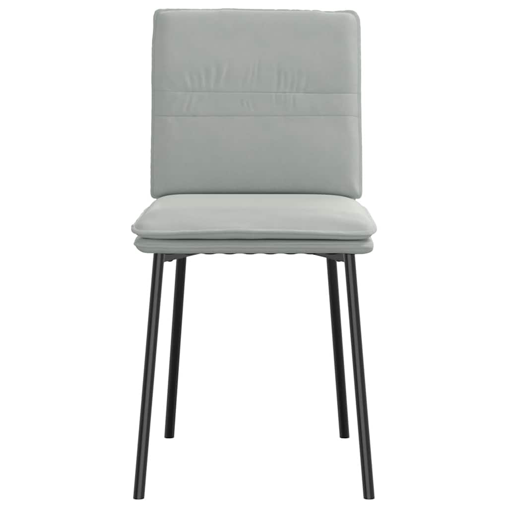 vidaXL Chaises de salle à manger 2 pcs Velours gris clair