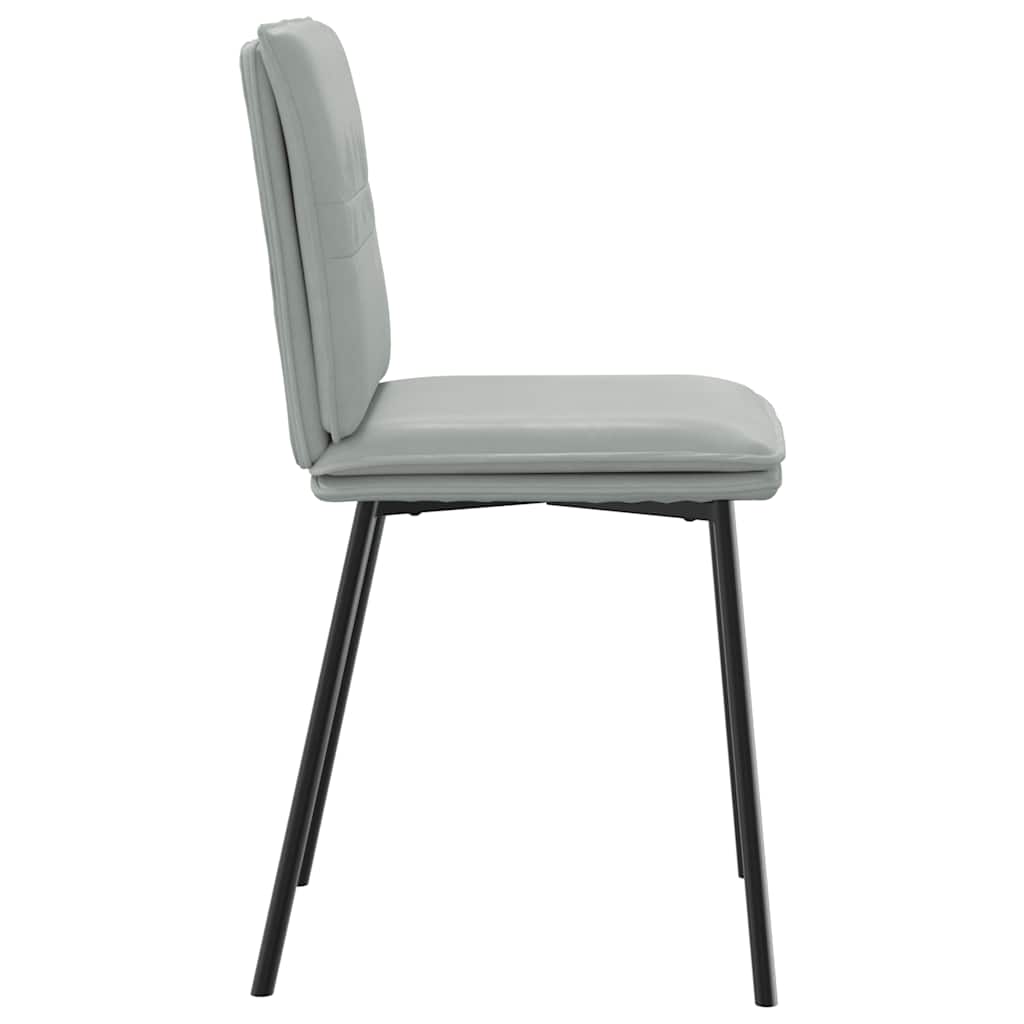 vidaXL Chaises de salle à manger 2 pcs Velours gris clair