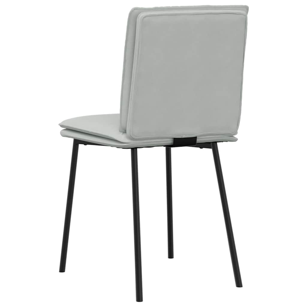 vidaXL Chaises de salle à manger 2 pcs Velours gris clair