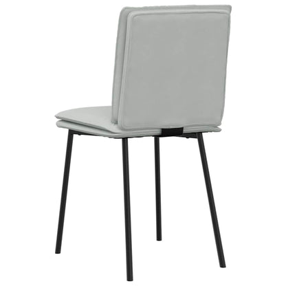 vidaXL Chaises de salle à manger 2 pcs Velours gris clair