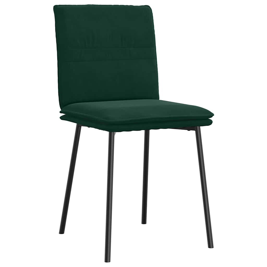 vidaXL Chaises de salle à manger 2 pcs Velours vert foncé