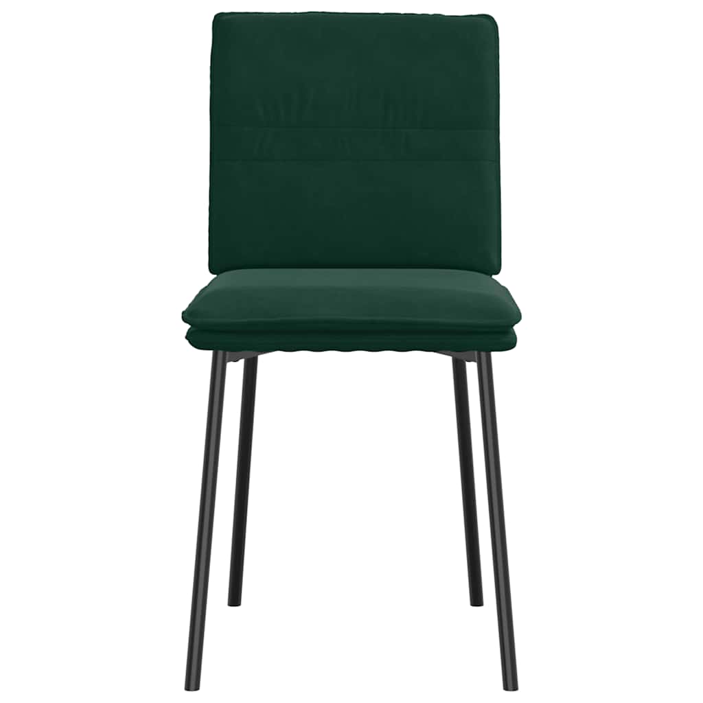 vidaXL Chaises de salle à manger 2 pcs Velours vert foncé