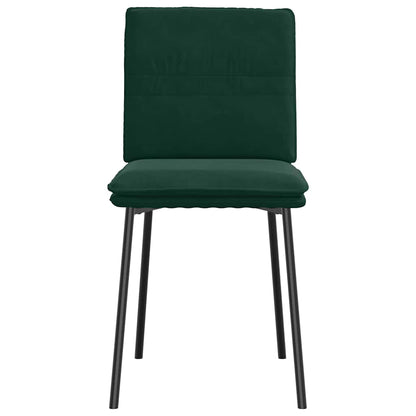 vidaXL Chaises de salle à manger 2 pcs Velours vert foncé