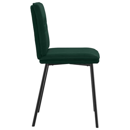 vidaXL Chaises de salle à manger 2 pcs Velours vert foncé