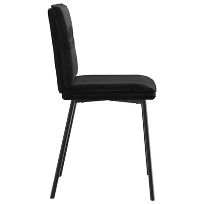 vidaXL Chaises de salle à manger 2 pcs Velours noir
