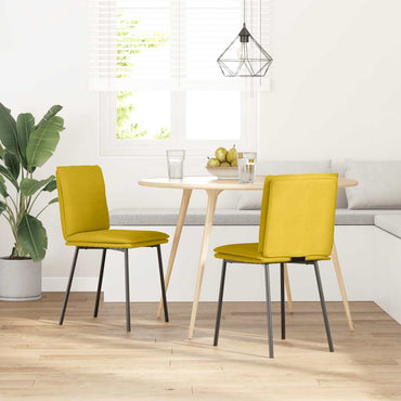 vidaXL Esszimmerstühle 2 Stk. Gelb Samt