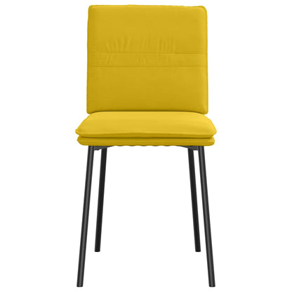 vidaXL Chaises de salle à manger 2 pcs Jaune Velours