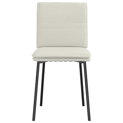 vidaXL Chaises de salle à manger 2 pcs Crème Velours