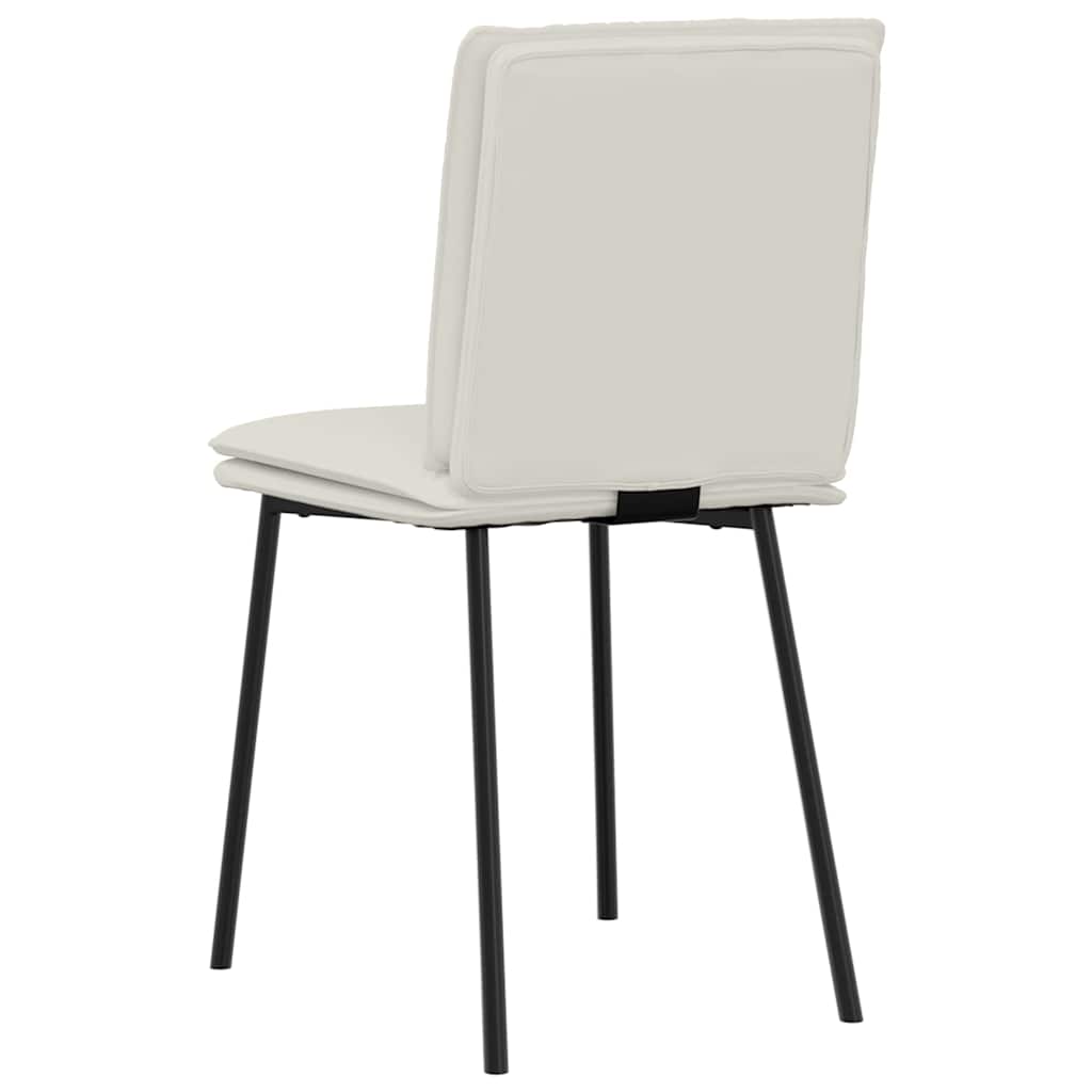 Esszimmerstühle 2 Stk. Creme Samt