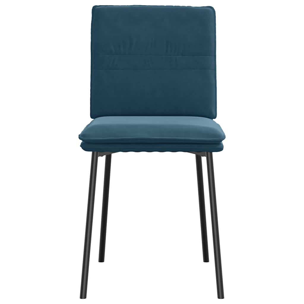 vidaXL Esszimmerstühle 2 Stk. Blau Samt