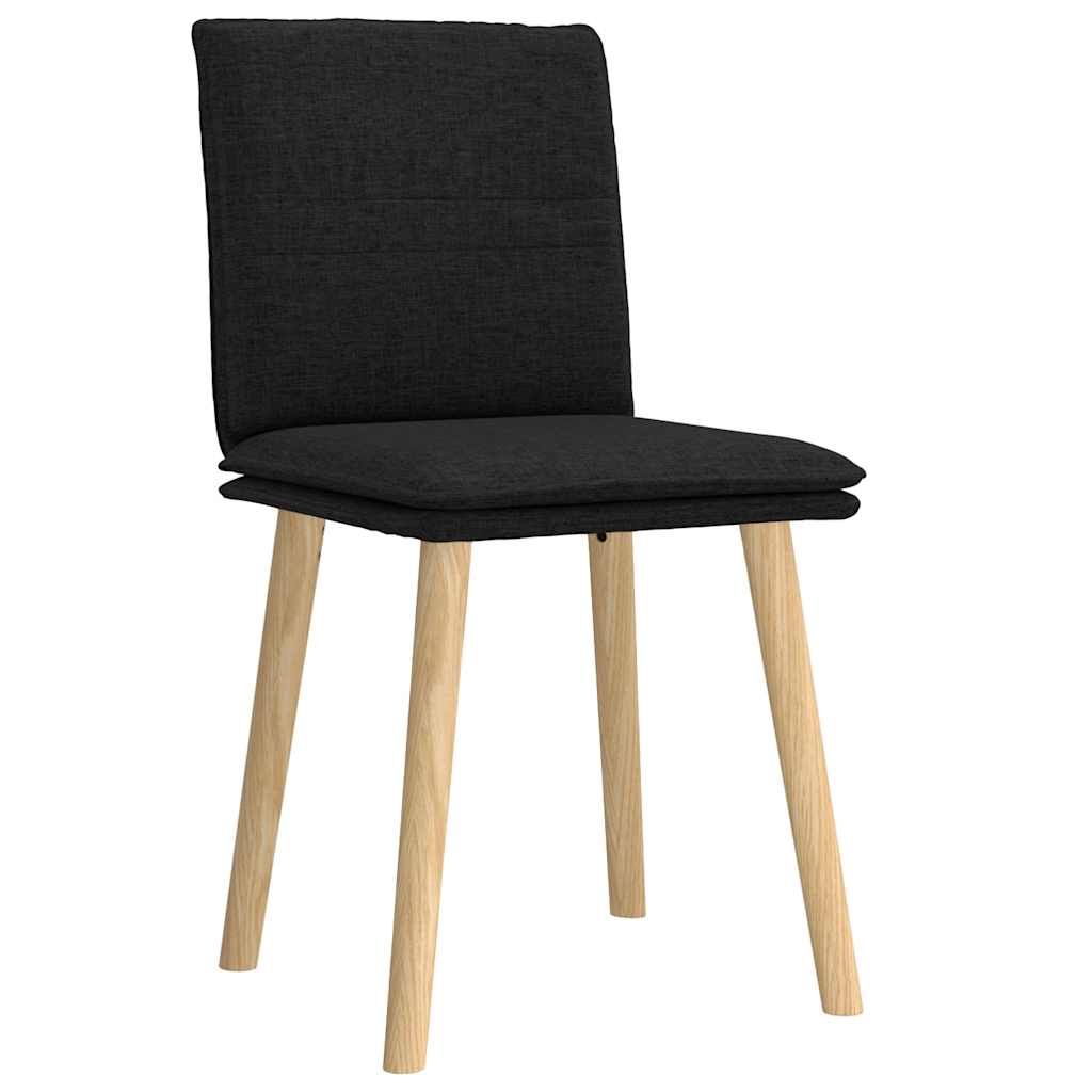 vidaXL Chaises de salle à manger 2 pcs Tissu noir