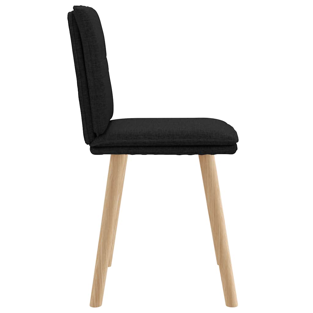 vidaXL Chaises de salle à manger 2 pcs Tissu noir