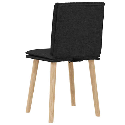 vidaXL Chaises de salle à manger 2 pcs Tissu noir