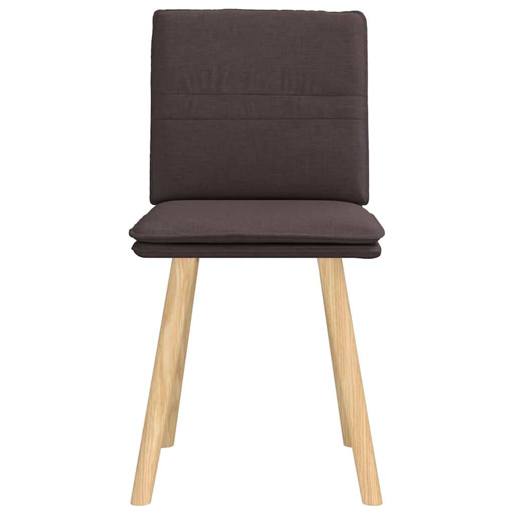 vidaXL Chaises de salle à manger 2 pcs Tissu marron foncé