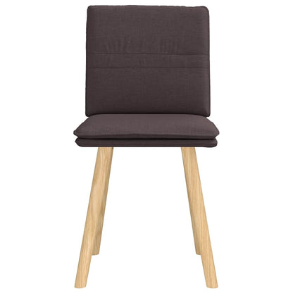 vidaXL Chaises de salle à manger 2 pcs Tissu marron foncé