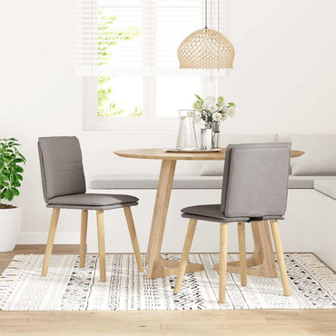 vidaXL Esszimmerstühle 2 Stk. Taupe Stoff