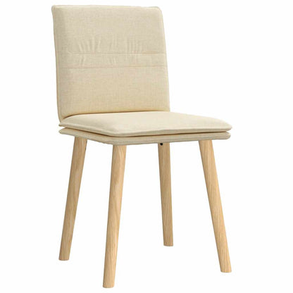 vidaXL Esszimmerstühle 2 Stk. Creme Stoff