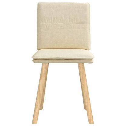 vidaXL Esszimmerstühle 2 Stk. Creme Stoff