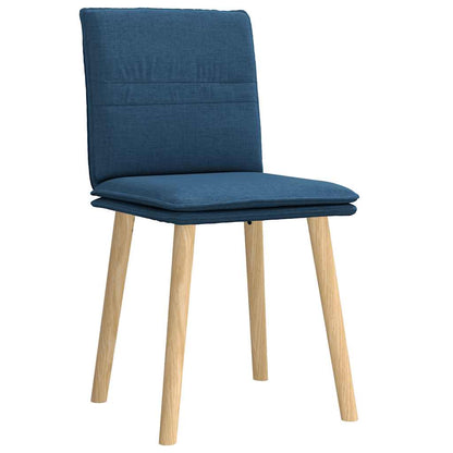 vidaXL Esszimmerstühle 2 Stk. Blau Stoff