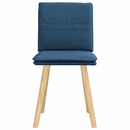vidaXL Esszimmerstühle 2 Stk. Blau Stoff