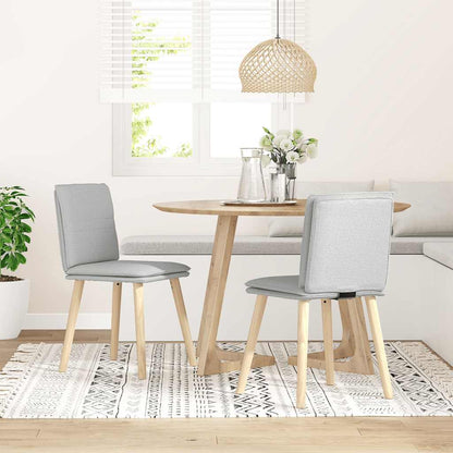 Esszimmerstühle 2 Stk. Wolkengrau Stoff