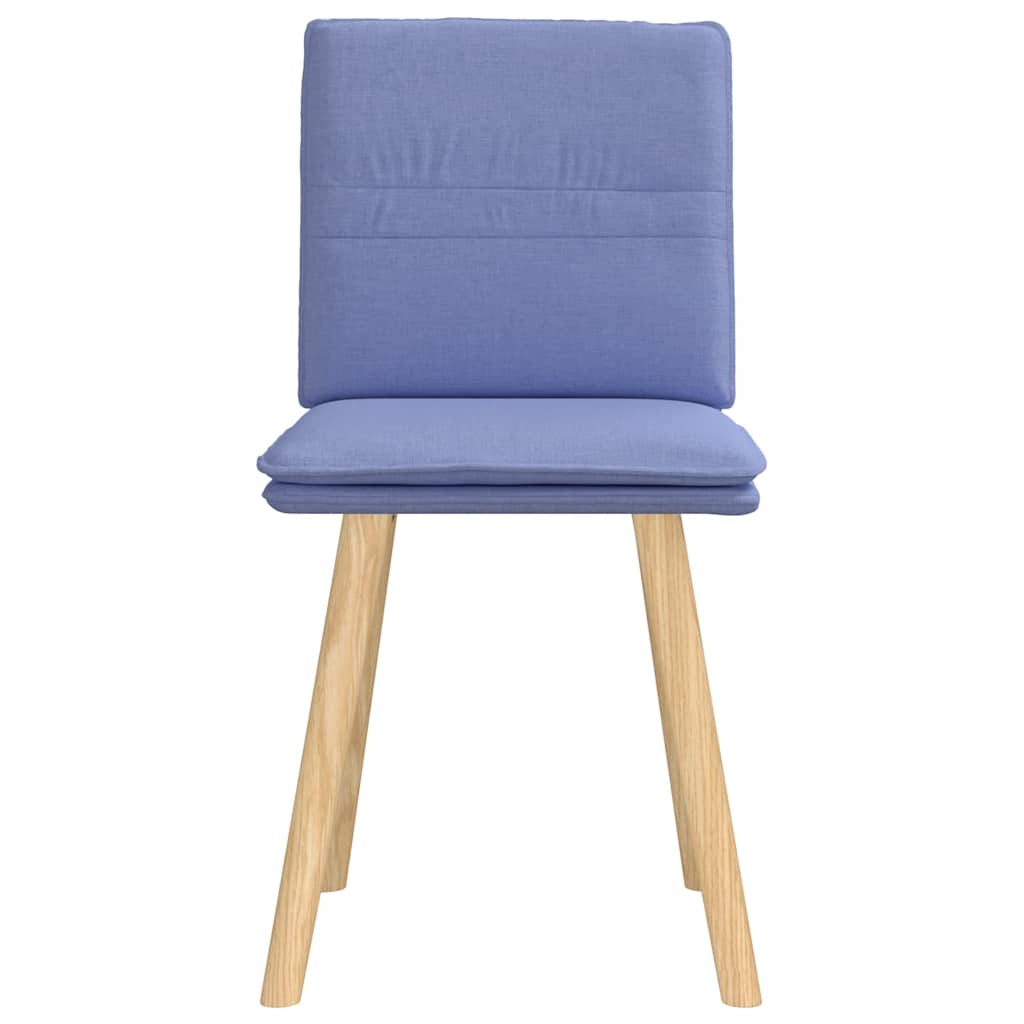 vidaXL Chaises de salle à manger 2 pcs Bleu jean Tissu
