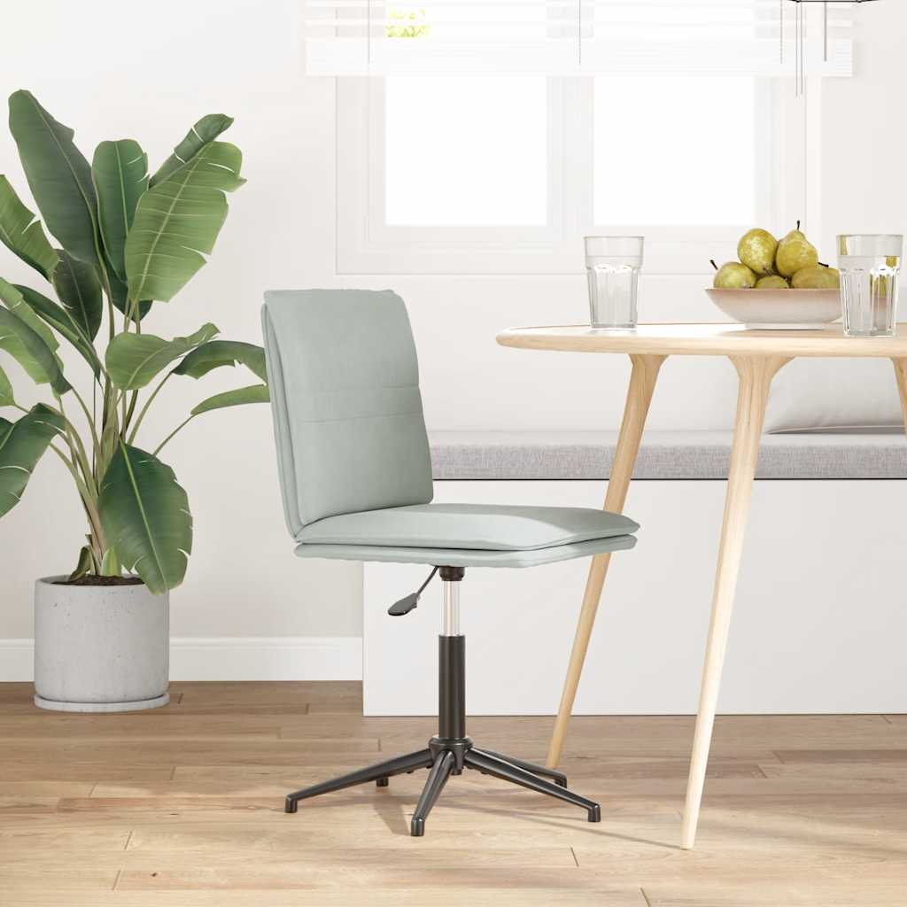 vidaXL Chaise de salle à manger gris clair velours