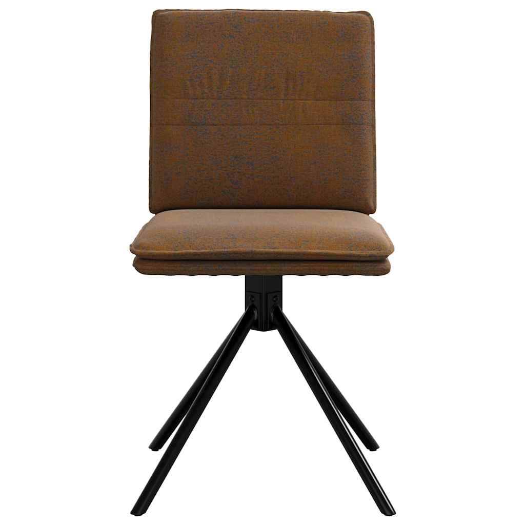vidaXL Chaise de salle à manger en similicuir daim marron