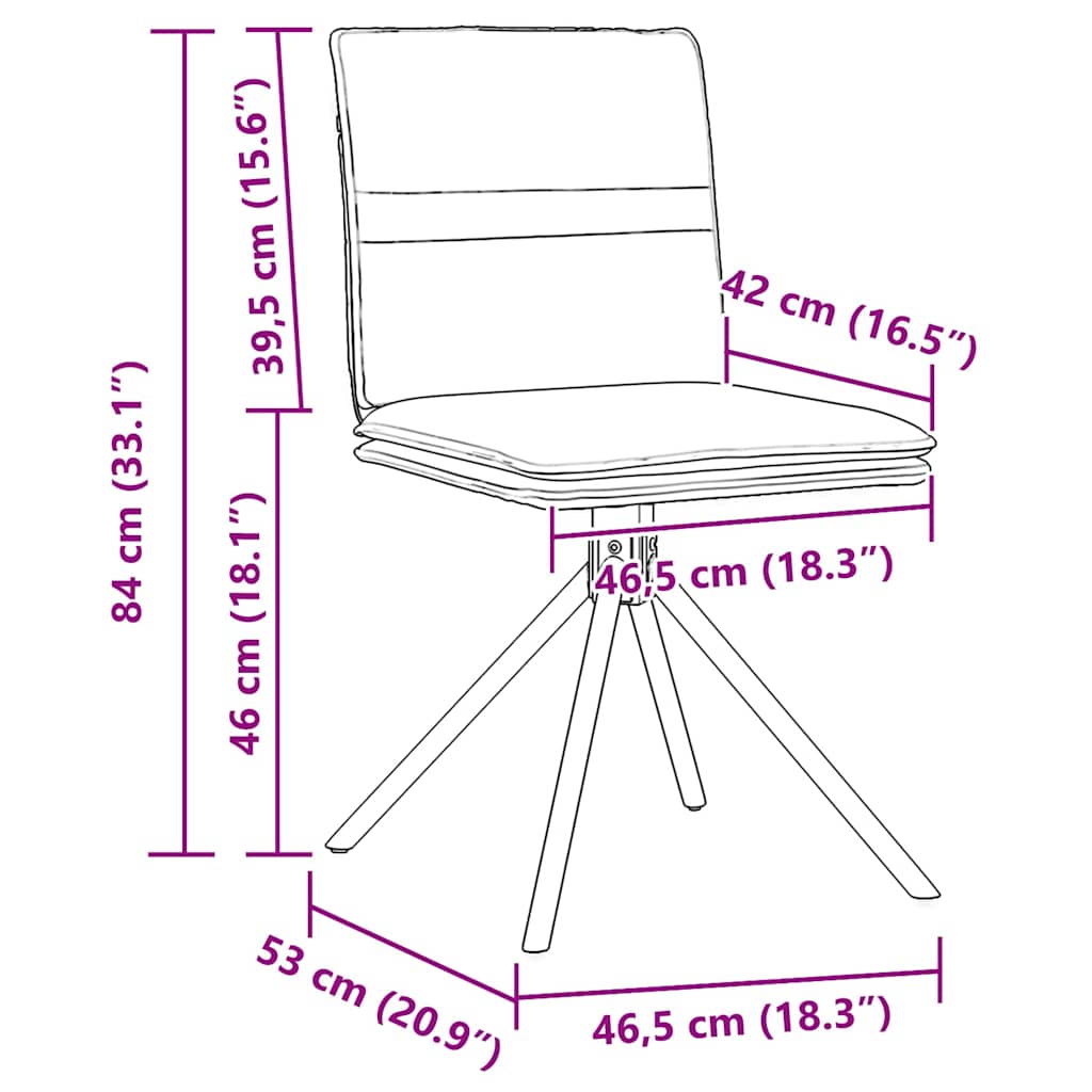 vidaXL Chaise de salle à manger gris foncé