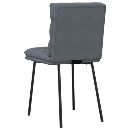 vidaXL Esszimmerstühle 2 Stk. Dunkelgrau Samt