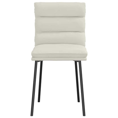 vidaXL Esszimmerstühle 2 Stk. Creme Samt