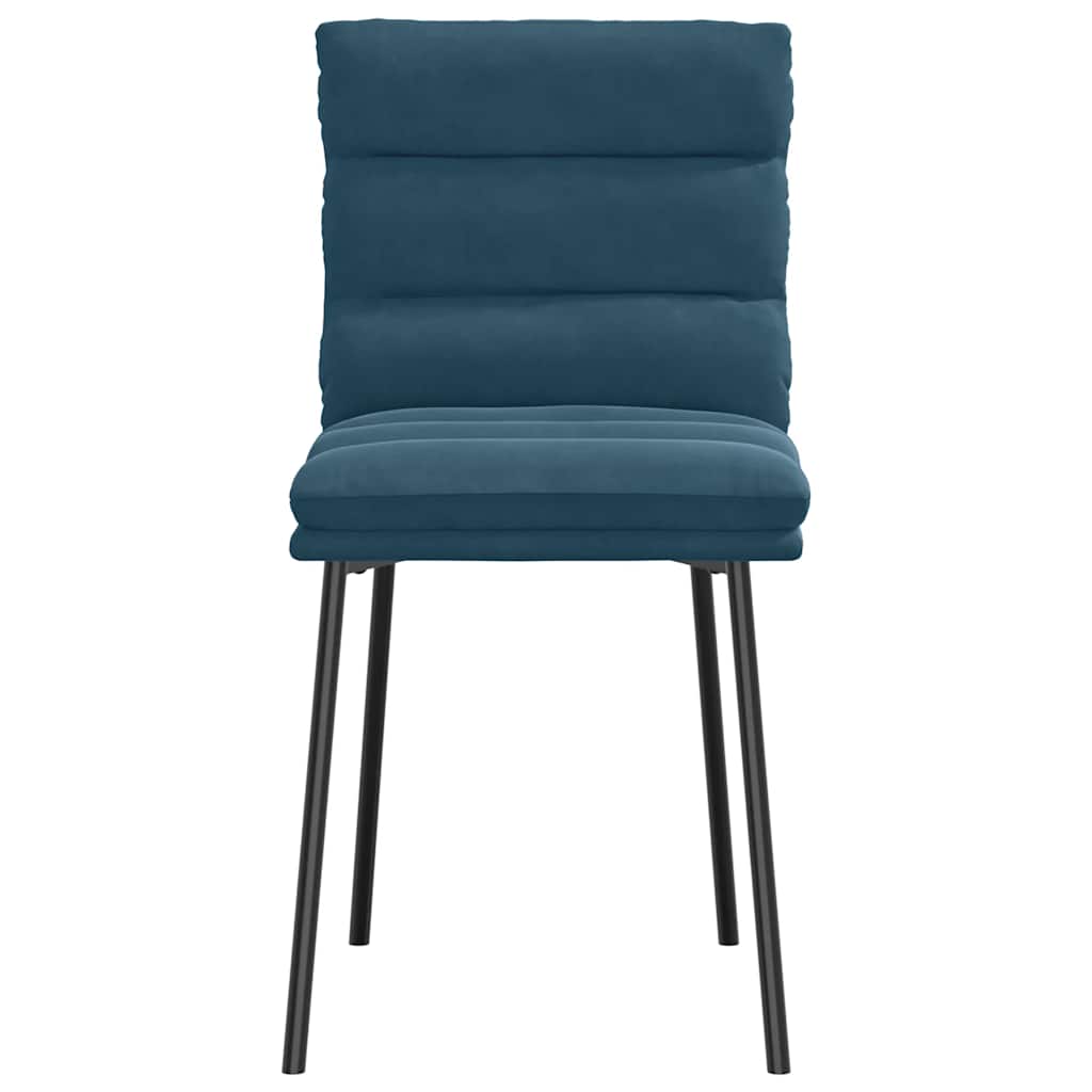 vidaXL Esszimmerstühle 2 Stk. Blau Samt