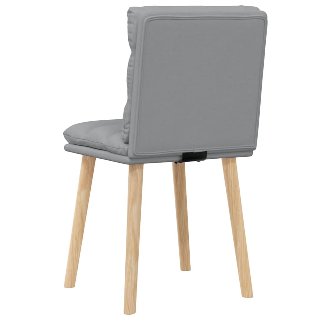 vidaXL Esszimmerstühle 2 Stk. Hellgrau Stoff