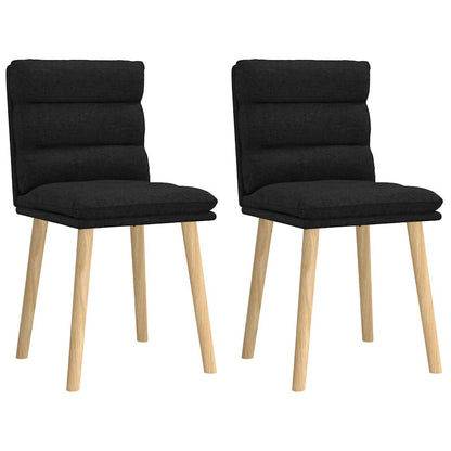 vidaXL Esszimmerstühle 2 Stk. Schwarz Stoff