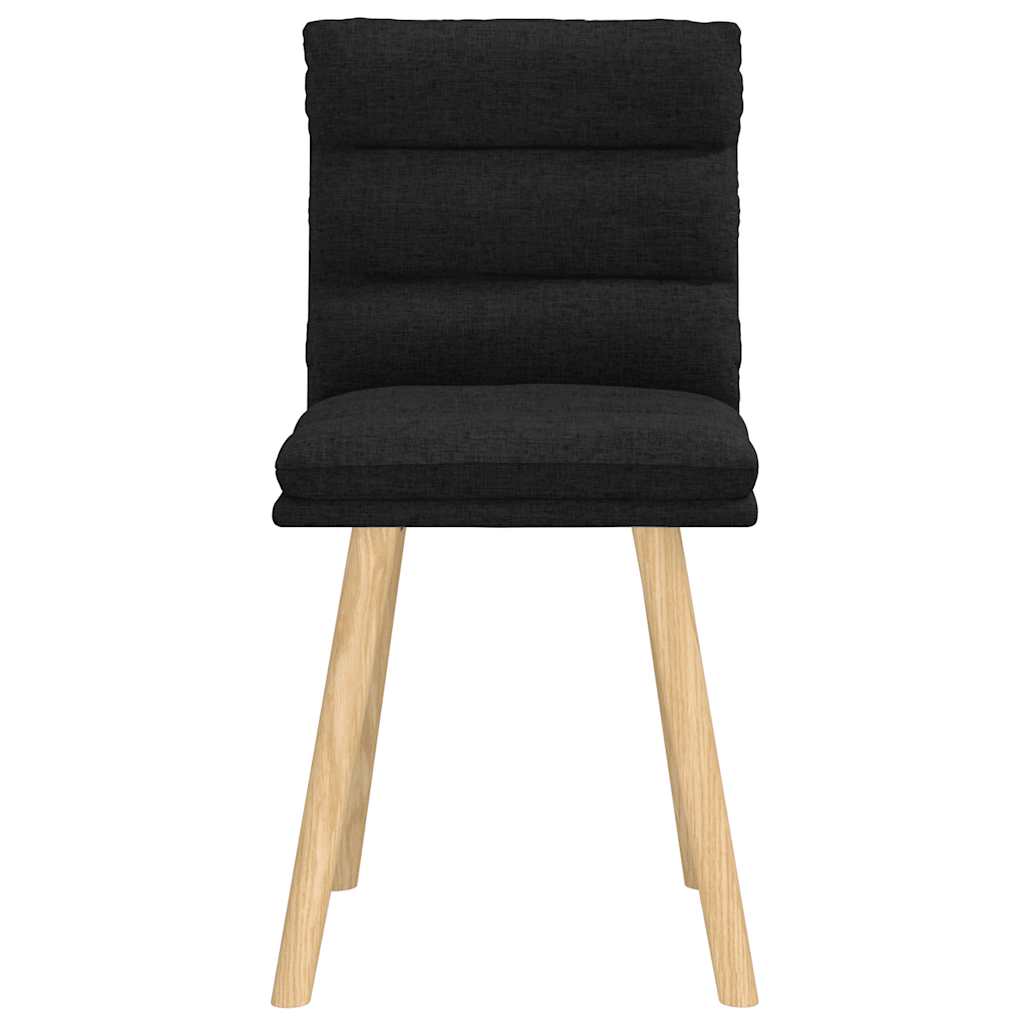 vidaXL Esszimmerstühle 2 Stk. Schwarz Stoff
