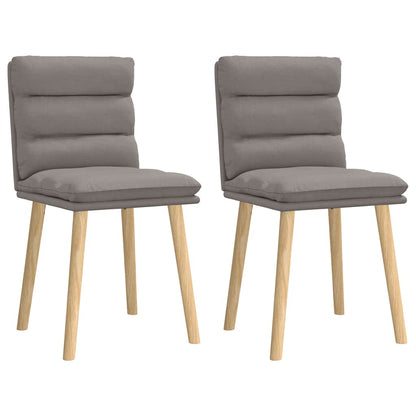 vidaXL Esszimmerstühle 2 Stk. Taupe Stoff