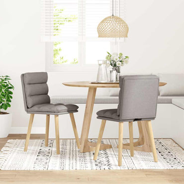 vidaXL Esszimmerstühle 2 Stk. Taupe Stoff