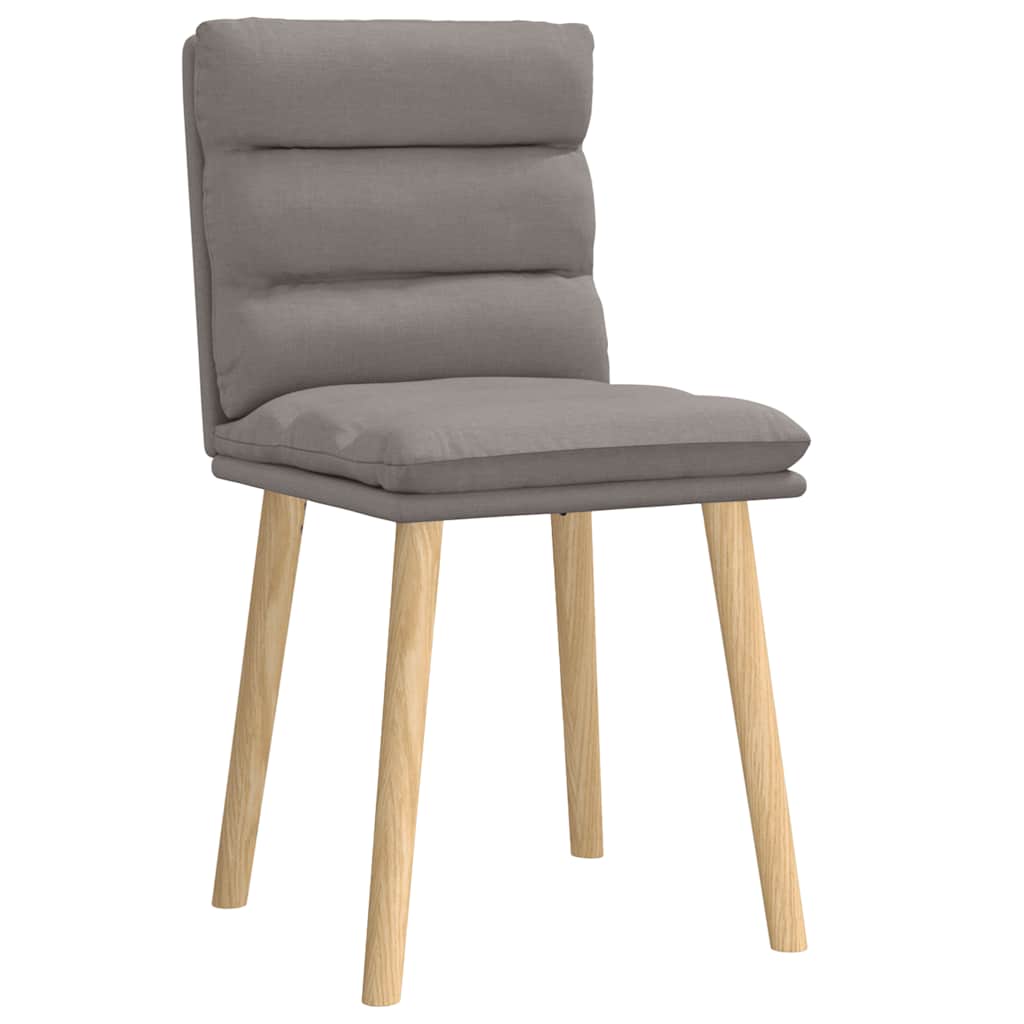vidaXL Esszimmerstühle 2 Stk. Taupe Stoff