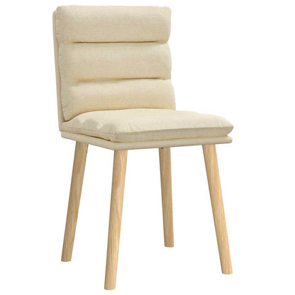 vidaXL Esszimmerstühle 2 Stk. Creme Stoff