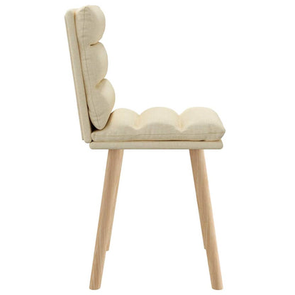 vidaXL Esszimmerstühle 2 Stk. Creme Stoff