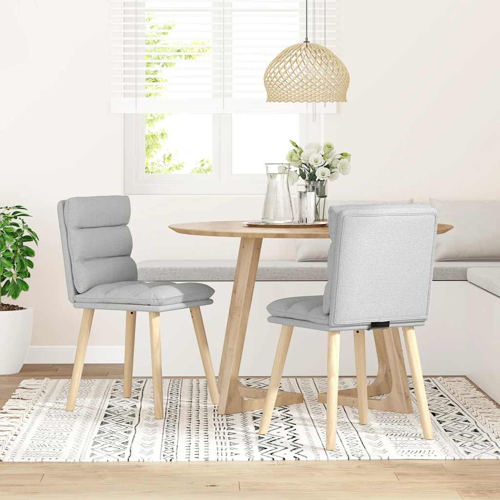 Esszimmerstühle 2 Stk. Wolkengrau Stoff