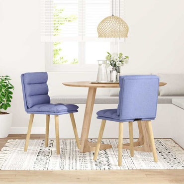vidaXL Esszimmerstühle 2 Stk. Jeansblau Stoff